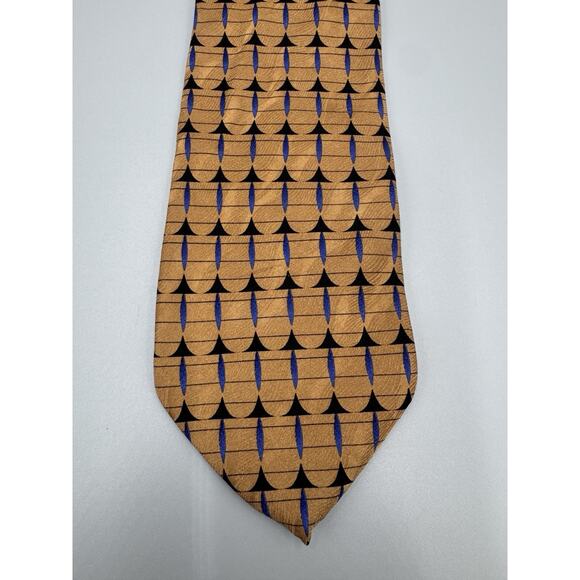 Vintage Robert Stock Men's 100 Percent Silk Tie Geometric Design 58” Long - Picture 2 of 6